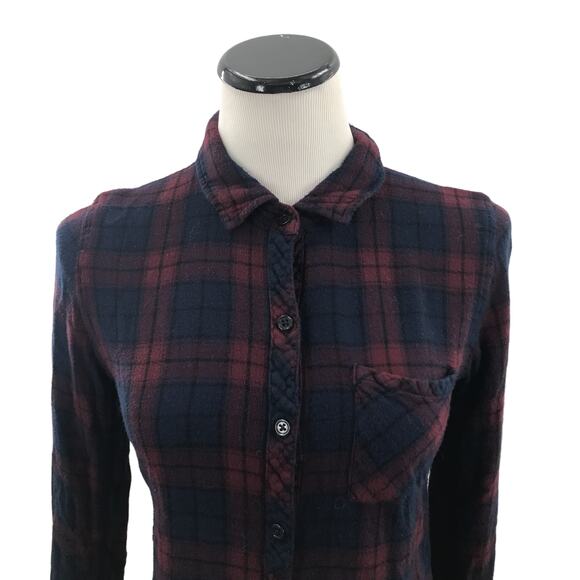 Rails Red Plaid Button Down Blue Flannel Shirt - Picture 3 of 10